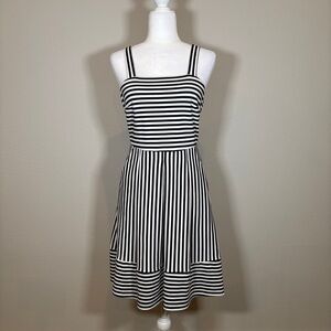 Brixon Ivy Black & White Striped Dress